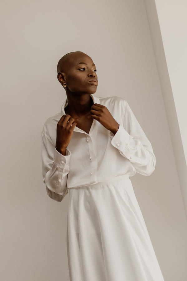 Sentir blouse con perlas