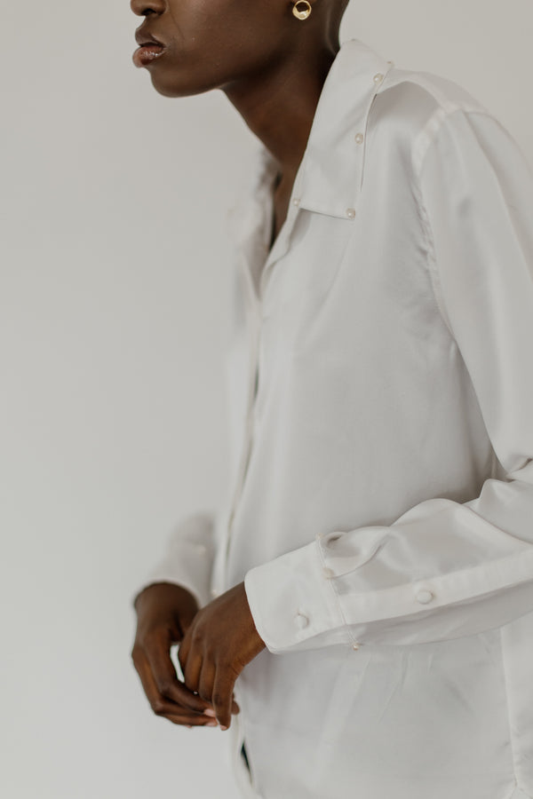 Sentir blouse con perlas